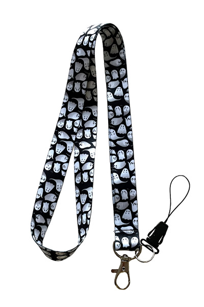 StormiStoretr Siyah Hayalet Boyun ipi Telefon Askısı Lanyard