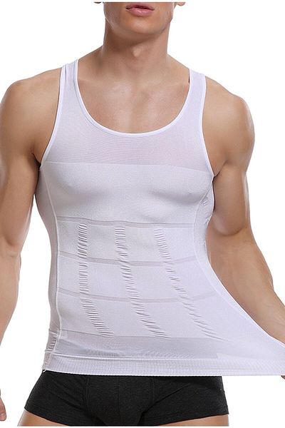DR CORSET Men's Athlete Corset Waist Slimming Chest Enhancer Firming Belly Concealing White Corset Athlete