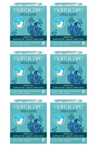 Natracare Organic and Natural Winged Ultra Pad Super Set of 6 - 72 Pads