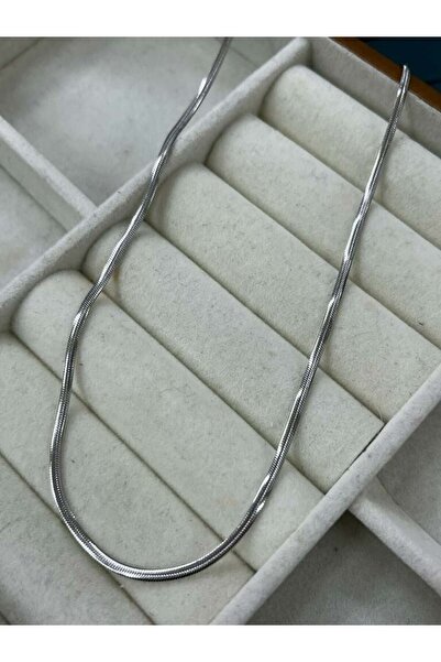 Çelik Silver Kolye 45cm ince