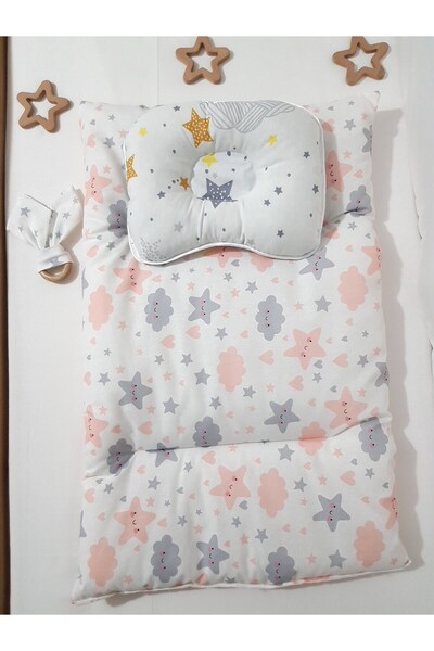 bebek_iklimi وسادة سلمون بفتحة سفلية مزدوجة الجوانب (مع وسادة تصحيح الرأس وهد...