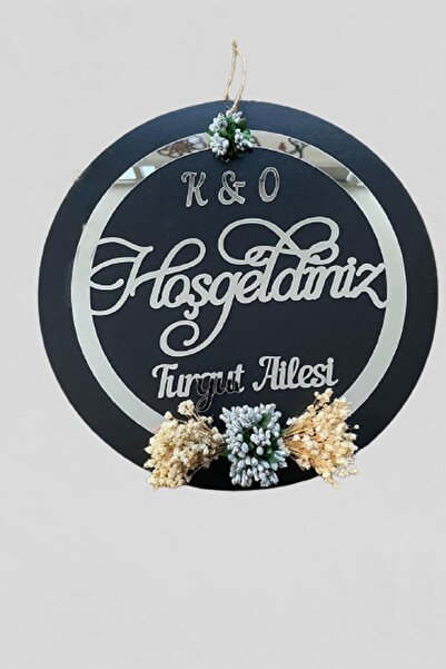 Evsay Gold Aynalı Pleksi Kapı Süsü Duvar Süsü Isme Özel