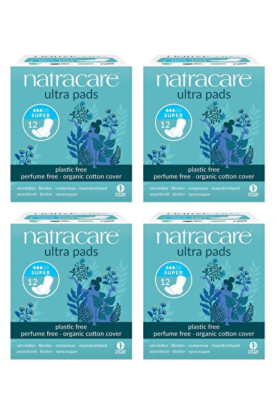 Natracare Organik Ve Doğal Kanatlı Ultra Ped Süper 4lü Set - 48 Adet Ped