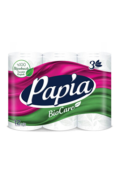 Papia BioCare 12'li Rulo Tuvalet Kağıdı
