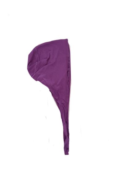MİSS İPEK Violet Purple Hijab Tied Combed Cotton Bonnet