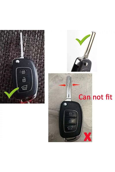 emii auto spare parts Hyundai 2015 Model Black Gold - I10 I20 Ix35 Elentra Tucson Κάλυμμα θήκης κλειδιού Switchblade