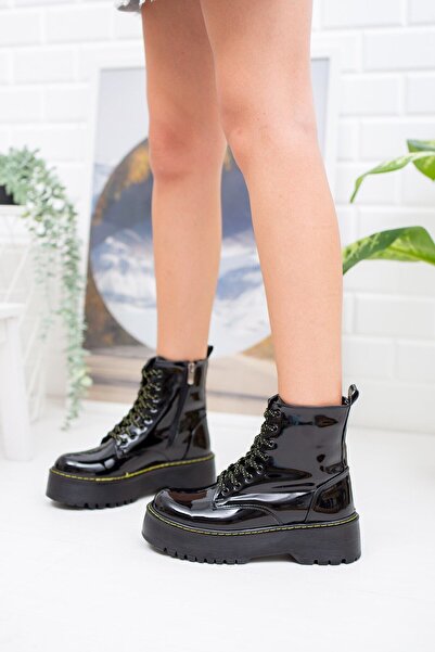 BAKGİY Siyah Rugan Kadın Bot Bg1025-116-0001