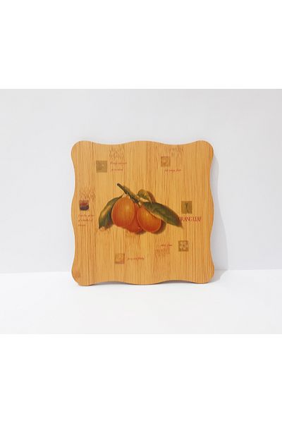 Penguen Wooden Fruit Patterned Trivet