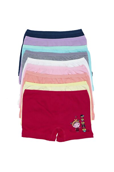 HB TREND Комплект от 6 цветни памучни боксерки за момичета от ликра