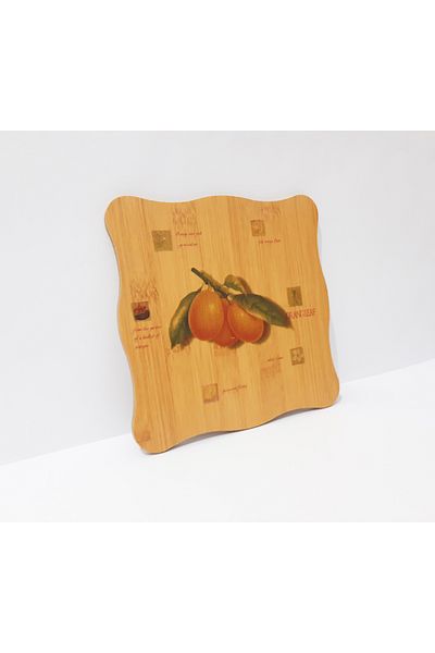 Penguen Wooden Fruit Patterned Trivet