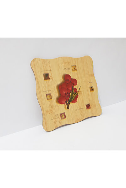 renkli çiçekler Дерев'яна тарілка з фруктовим візерунком