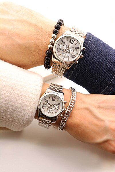 Northwatch Özel Kutuda Metal Çift Kol Saati, İsimli Çift Anahtarlık, Özel Künye Sevgili Kombini