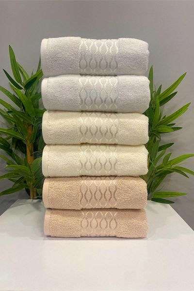 Özdilek Elissa 6-Piece Towel Set Cream, Beige, White