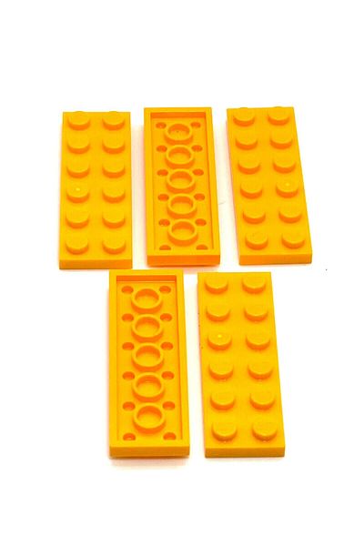 LEGO Moc Custom Accessuar Creator Plate 2X6 Flat Brick Light Orange 4 Pcs