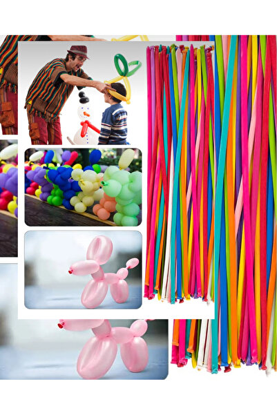 Yogi parti Sosis Balon 25 Adet Karışık Renklerde Oyun Balonu Doğum Günü Parti