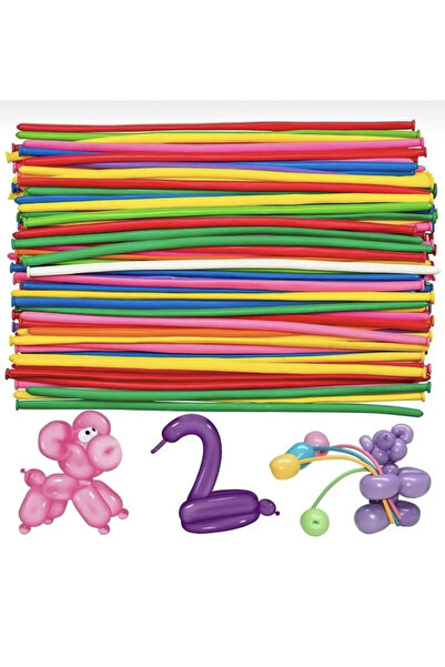 Yogi parti 20 Li Sosis Balon Karışık Renkli