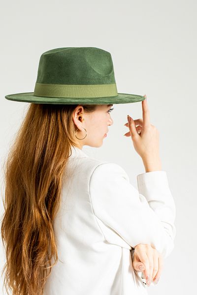 Çalıkuşu Pălărie Fedora verde Pălărie tare de cowboy