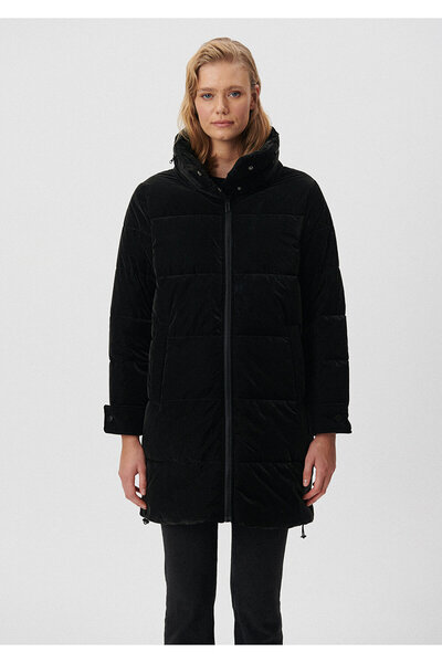 Mavi Stojanový límec Černý Dlouhý kabátek Volný střih / Volný Pohodlný střih 110853-900