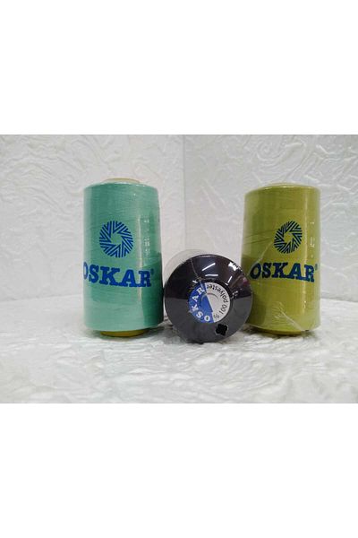 Oskar 120No Polyester Sewing Thread 5000 Mt Set of 3