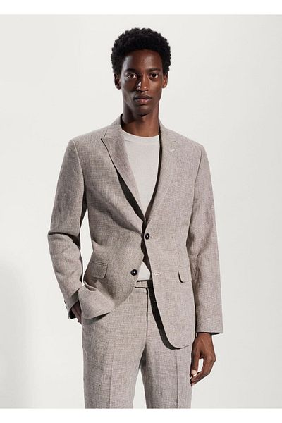 MANGO Man Μπουφάν 100% λινό Blazer