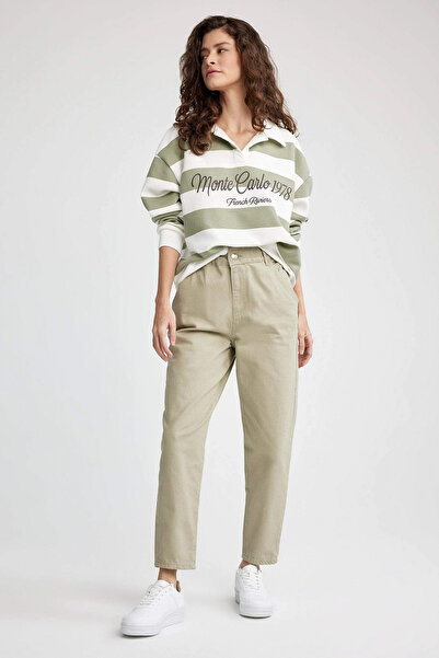 DeFacto S2790az/kh445 Ženske platnene pantalone Lt.khaki