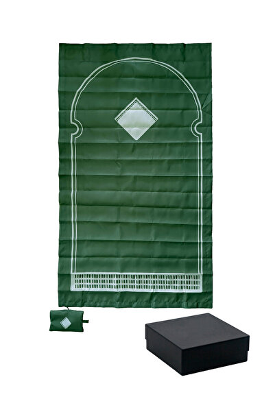 ZC Bayrak Katlanılabilir Seccade, Seyehat Seccadesi, Saten Kumaş Özel Kutu il...