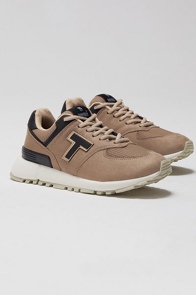 Tonny Black Unisex Béžové protiskluzové šněrovací tenisky Eva Sole