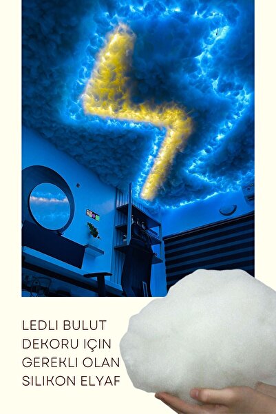 Elyaf Sepeti Silikonlu Bulut Elyaf 5 kg Beyaz 9010