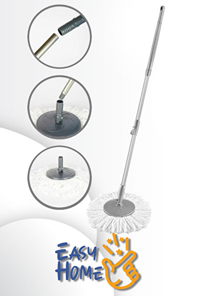 EasyHome Orijinal Lux Kalite Alüminyum 360 Döner Mop Sopası / Sapı Ve Bezi