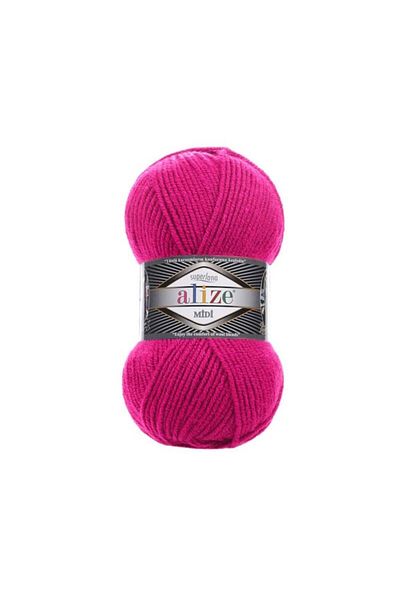 Alize 5 τεμάχια Süperlana Midi Fuchsia 149 Πλεκτό με το χέρι Κλωστή γιλέκο Ζακέτα Κλωστή Φουλάρι Μπερέ Πλεκτό Κλωστή