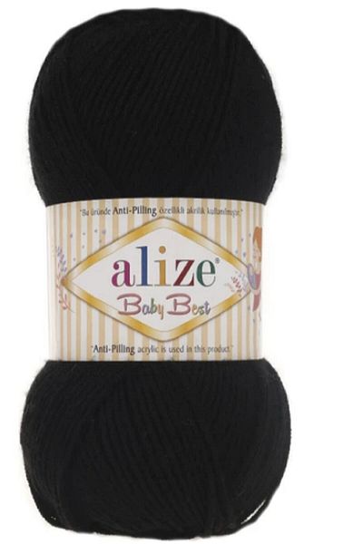 Alize 5 τεμάχια Baby Best Anti-pilling Bebe Κοπής Δημιουργίας Μαλλιού Μαύρο 60