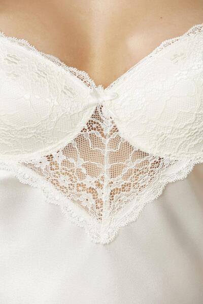 Pierre Cardin Saten Dantelli Şort - Babydoll Takım - 425