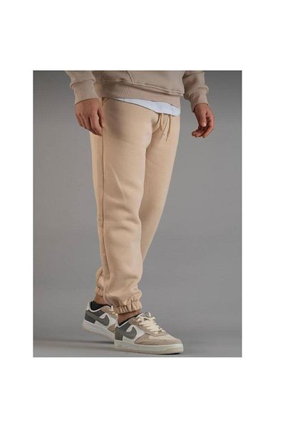 NO 601 ΜΠΕΖ Ψηλόμεσο χοντρό φλις εσωτερικά Jogger Sweatpants 3 κλωστών