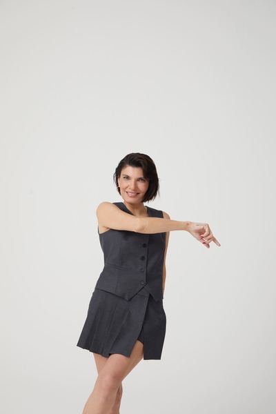 Charm in Urban Antrasit Pileli Şort Etek