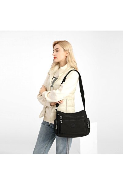 SMART BAGS Kadın Postacı Çantası Krinkıl Kumaş Suya Dayanıklı Yüzey