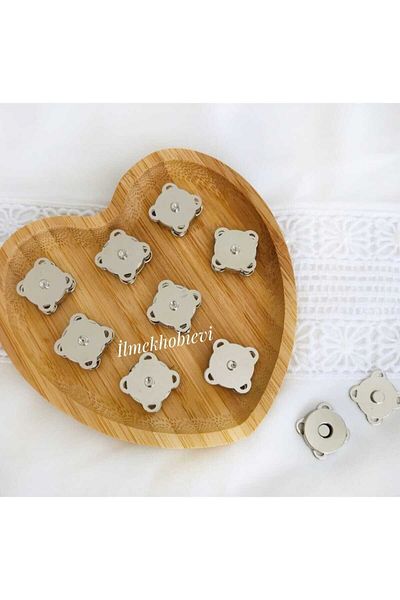 ilmekhobievi Sewable Bag Snap Magnet 3Pcs Silver Color