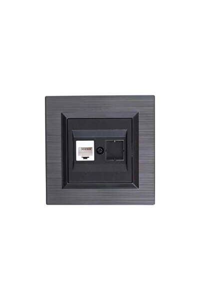 OVİVO Vsn Ovivo Quantum Metalik Siyah Numeris Telefon Priz+Manyetik Gri Tekli...