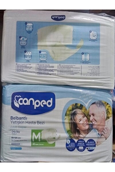 Canped Polyethilen Canped Hasta Bezi Medium 85-125 Cm 2x30 = 60 Adet