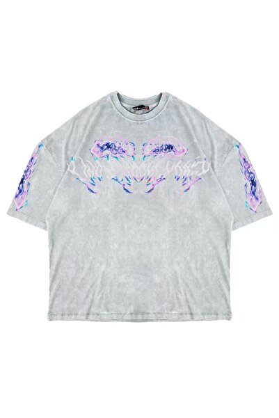 Bak Moda تي شيرت للجنسين مطبوع عليه نص أبدي أبيض قابل للغسل