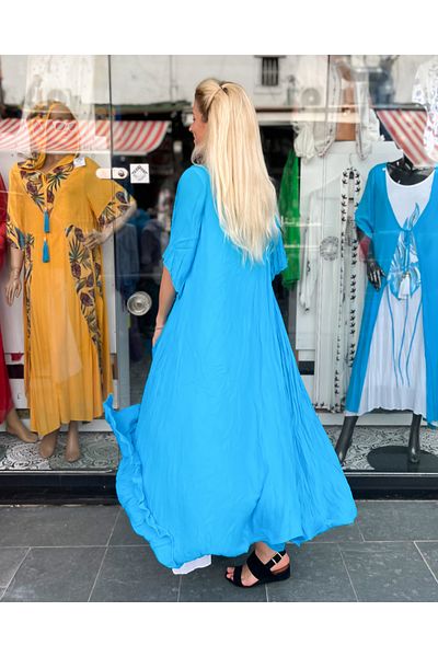 Sosyete Kaplumbağa Authentic Voile Cotton Plus Size Maxi Kimono Kaftan Suit With Jacket