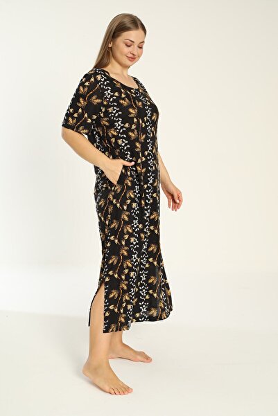 İntensive Γυναικείο φόρεμα με κοντό μανίκι με στάμπα με τσέπες