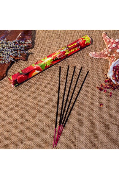 Darshan Incense Darshan Strawberry (ÇİLEK) Hexa 20'li Çubuk Tütsü