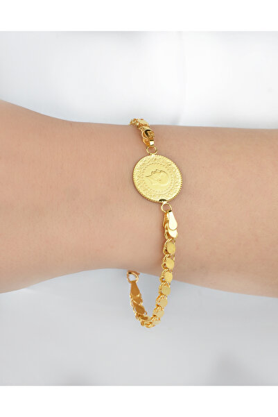 kuyumcu nurettin 7,50 Gram Çeyrekli İstanbul Zinciri Bileklik 22 Ayar Altın