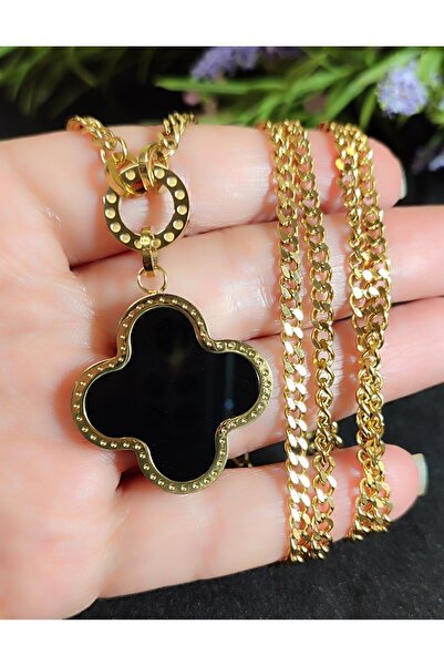 LightSun Çelik 4 Yapraklı Yonca Kolye