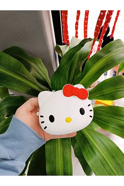 EyER Shoping Geantă din silicon de mărime portofel cu figurină Hello Kitty