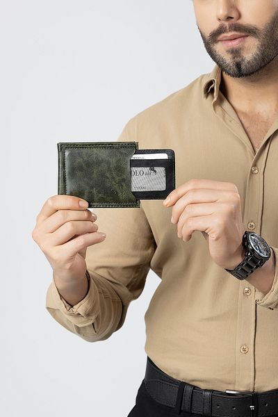 Polo Air Men's Sports Wallet Card Holder Khaki Green