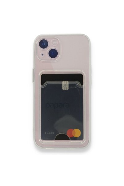 Miscase iPhone 14 Compatible Camera Protected Transparent Card Holder Card Case