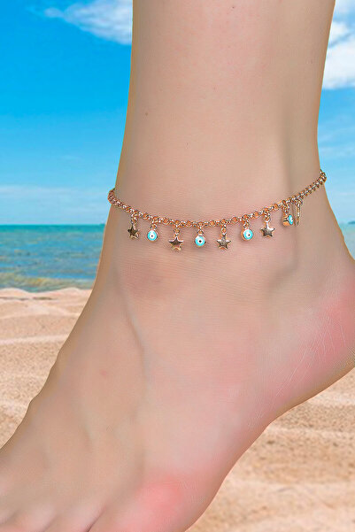 BY BARUN SİLVER Kadın Yıldızlı Halhal - Rose BL-0098