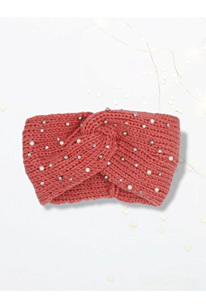 by.accessoriess رباط شعر من الصوف المطرز بالخرز