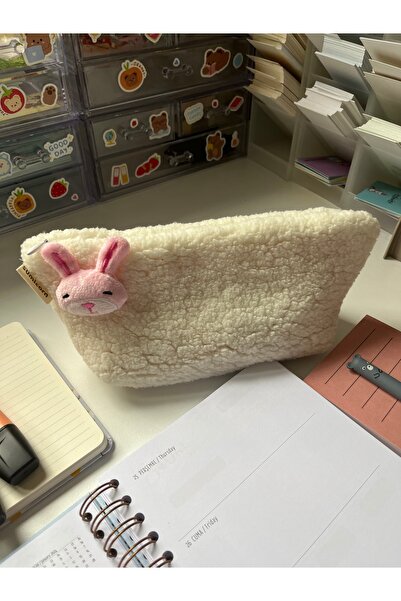 sumicorn Drăguț iepure de pluș, lavabil, cu fermoar, căptușit cu pânză, supor...